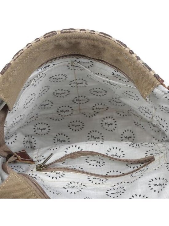 Myra Bag Brown Tan Cinquefoil Leather Backpack main image 8